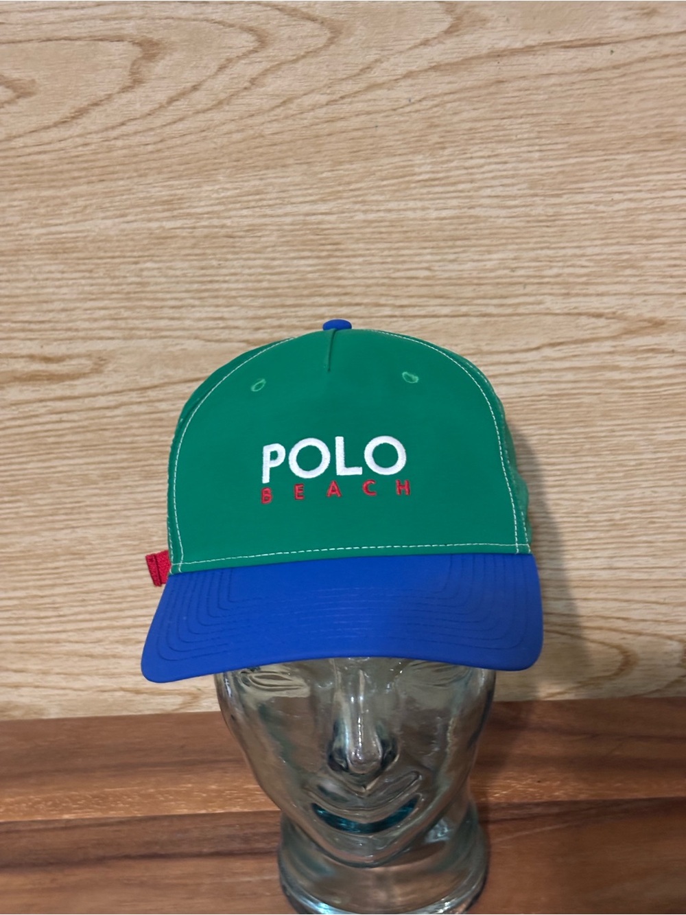 Polo Ralph Lauren Beach Hat Cap Strapback Green Blue Volley Polo Beach